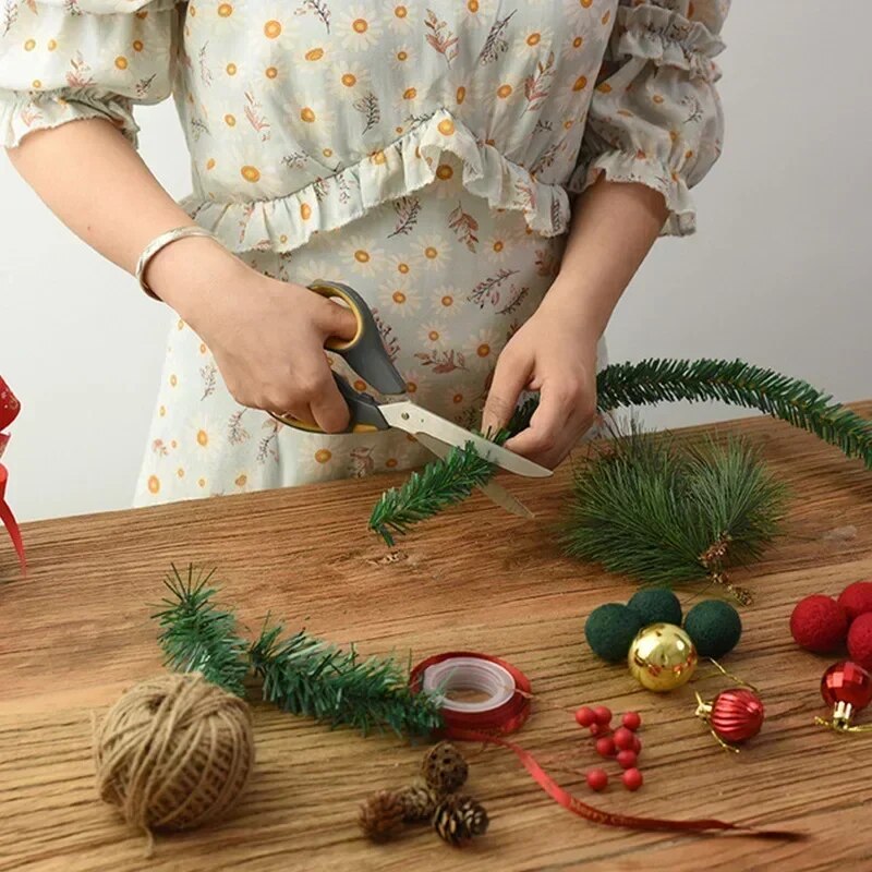 5.5m Christmas Garland: Artificial Rattan for Home Decoration - Xmas Tree Ornaments, Indoor & Outdoor DIY Decor