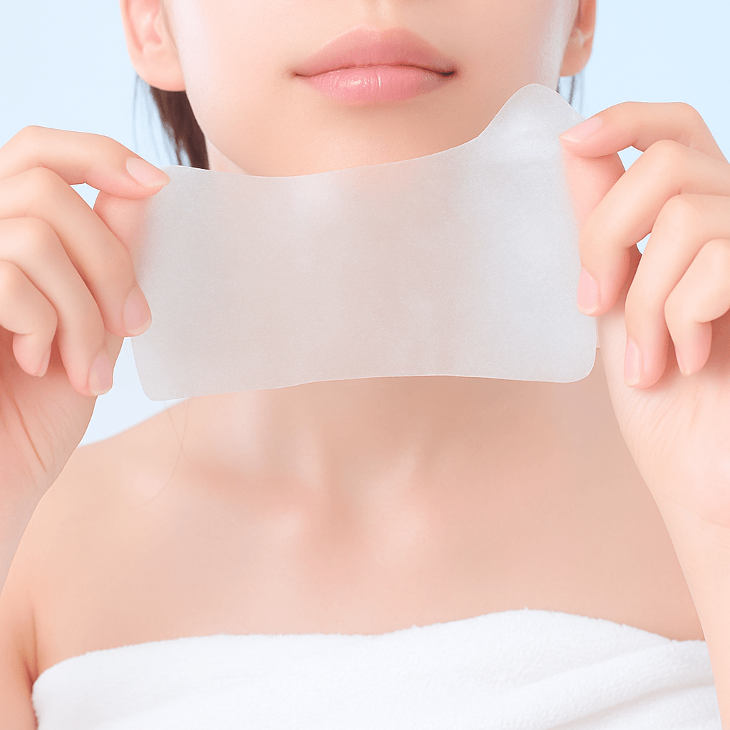 Goat Milk Collagen Neck Mask with Peptides Moisturizing and Firming Skincare Treatment 5PCS