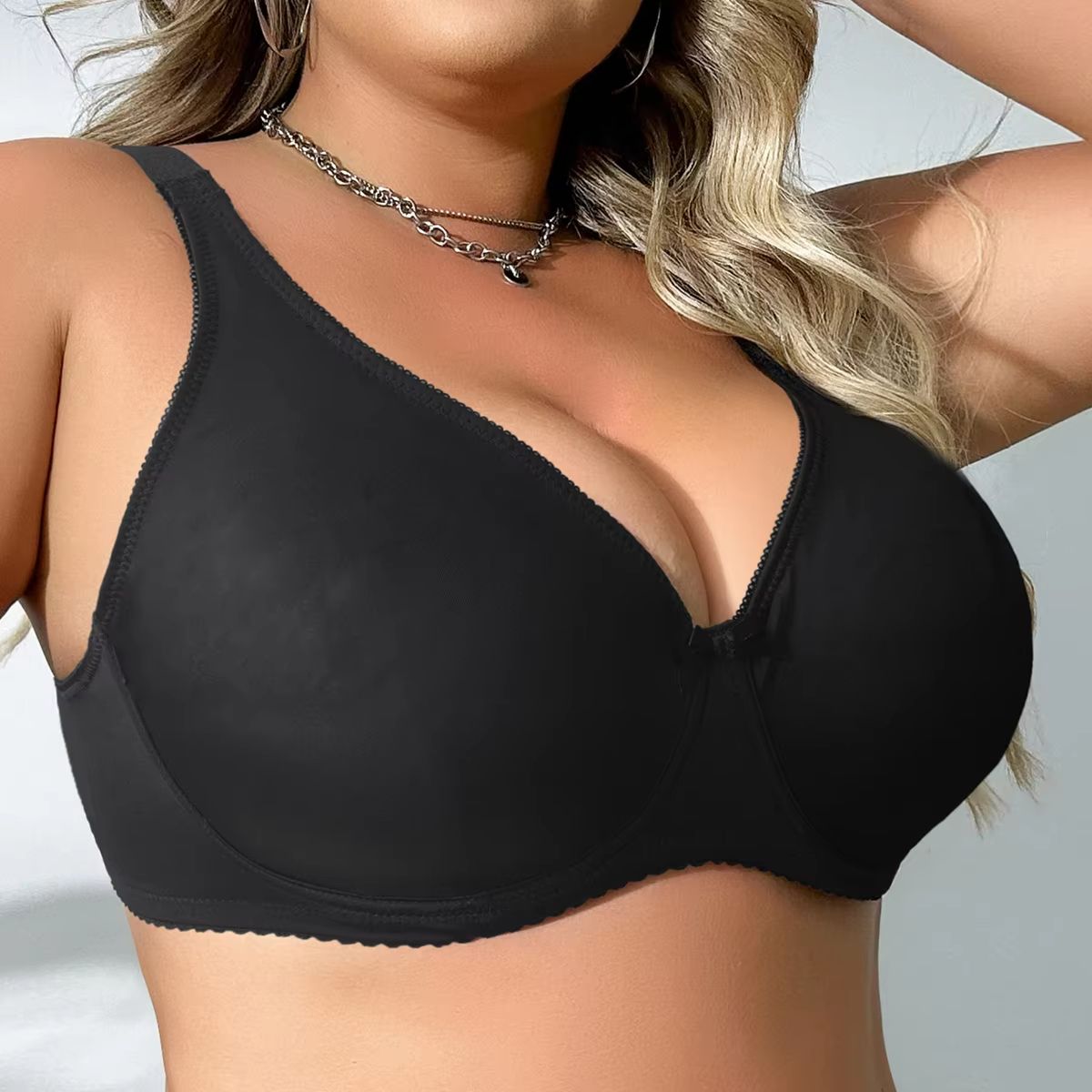 Beauwear Plus Size Underwire Bra for Big Bust Women, Unlined Full Support Comfort Bra