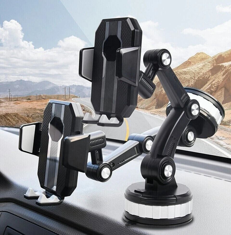 Universal Car Truck Mount Phone Holder Stand for Cell Phone, Dashboard/Windshield Mount, Adjustable Design, Secure Car