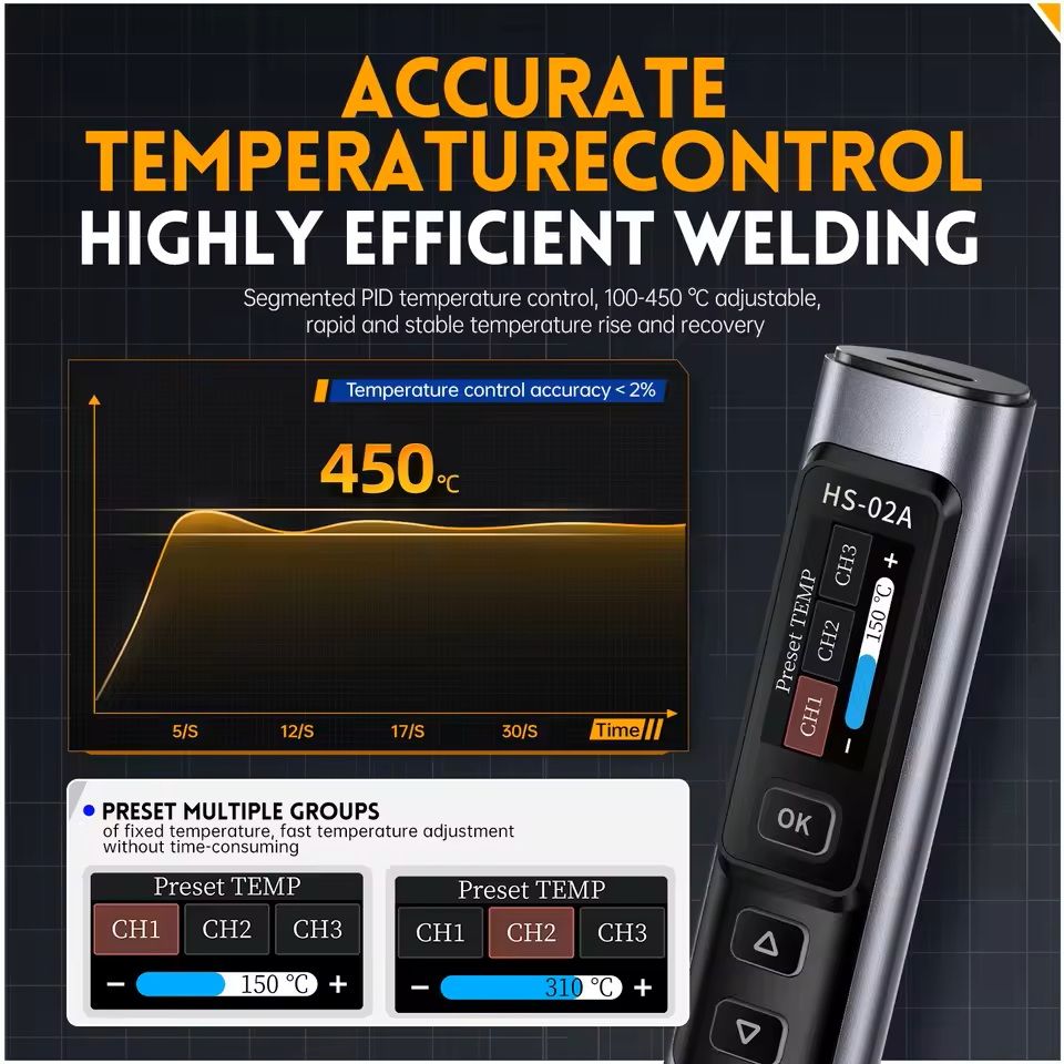 Smart Soldering Station 100W Adjustable Electric Iron Kit with Temperature Control