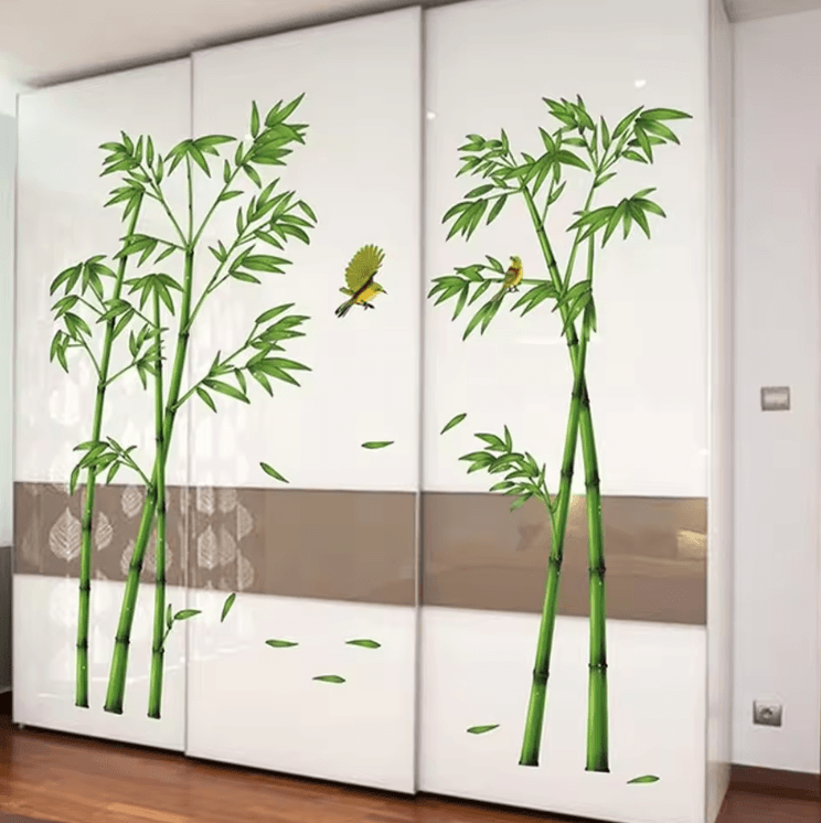 Serene Bamboo Forest Wall Sticker – Chinese Style Removable Nature Decor
