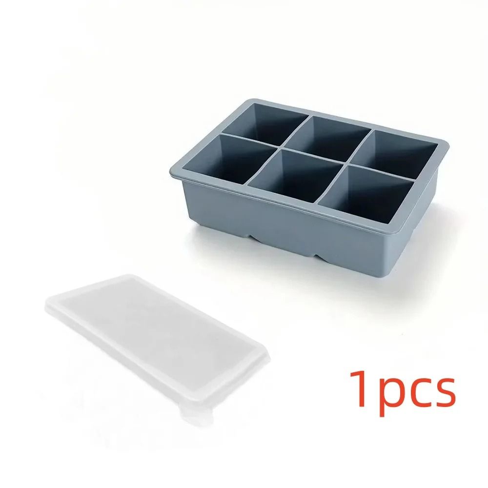 Premium Stackable Large Square Ice Cube Tray with Spill-Proof Lid