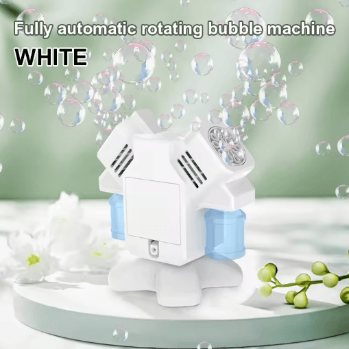 Double Head Rotating Bubble Machine for Kids Handheld Outdoor Bubble Toy No Battery Required