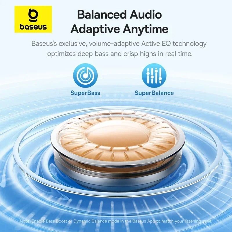 Baseus EP10 Pro ANC Wireless Earbuds | -50dB Adaptive Noise Canceling Bluetooth 6.0 Headphones