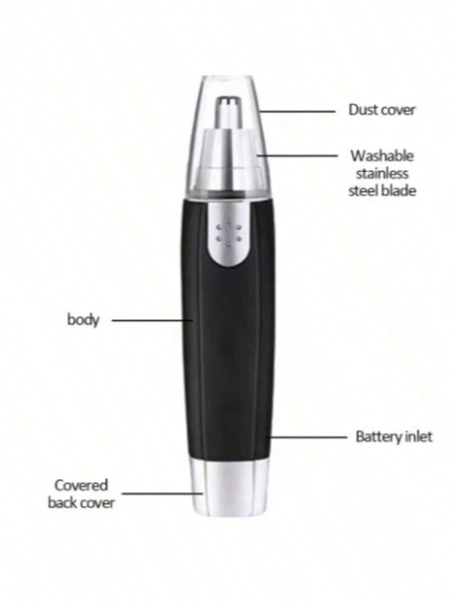 Professional Painless Nose and Ear Hair Trimmer, Electric, Waterproof Stainless Steel for Women and Men