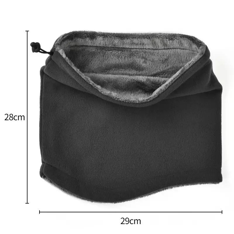 Men Thermal Neck Gaiter – Heavyweight Windproof Face Mask with Soft Fleece Lining & Breathable Knit (1/2 pcs)