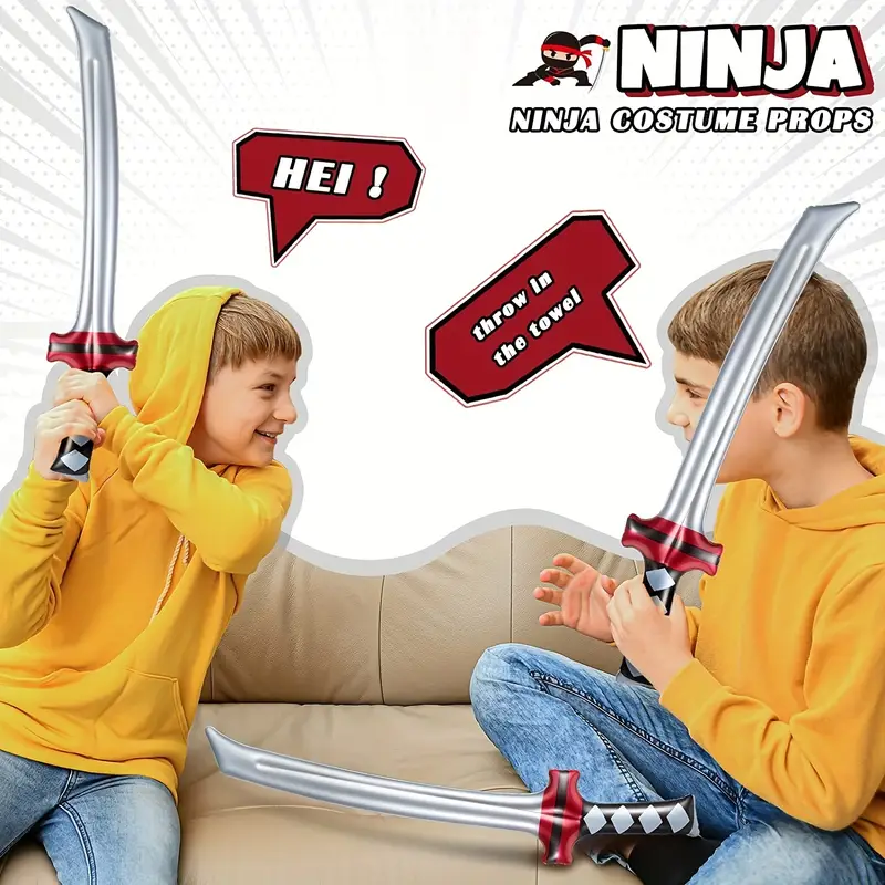Inflatable Samurai Sword Toy Safe inflatable ninja sword for Kids Cosplay and Parties