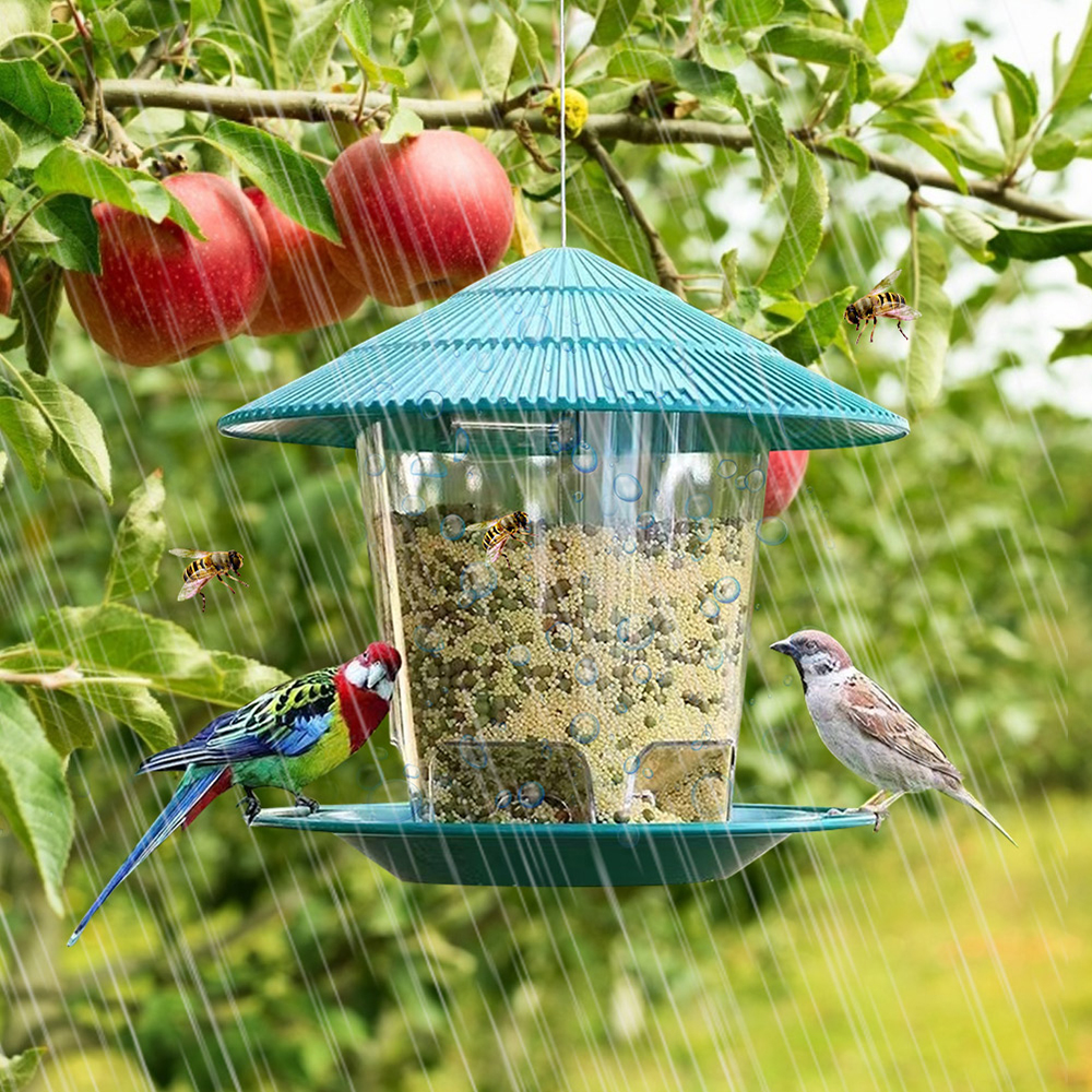 Bird Feeder Dispenser Automatic Outdoor Nut Feeding Tool with Multiple Holes for Easy Hanging