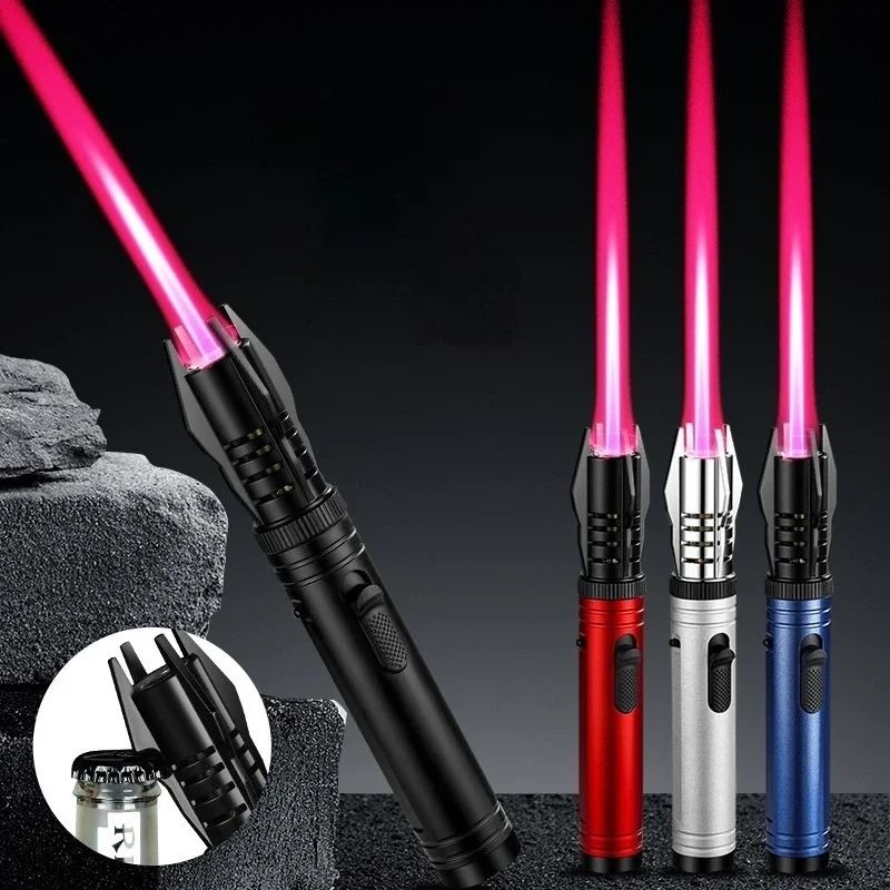 Windproof Metal Torch Lighter Powerful Jet Flame Gas Lighter