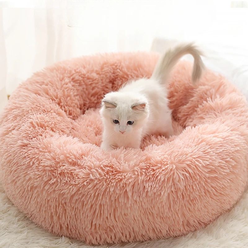 Plush Pet Nest Round Cat Dog Bed