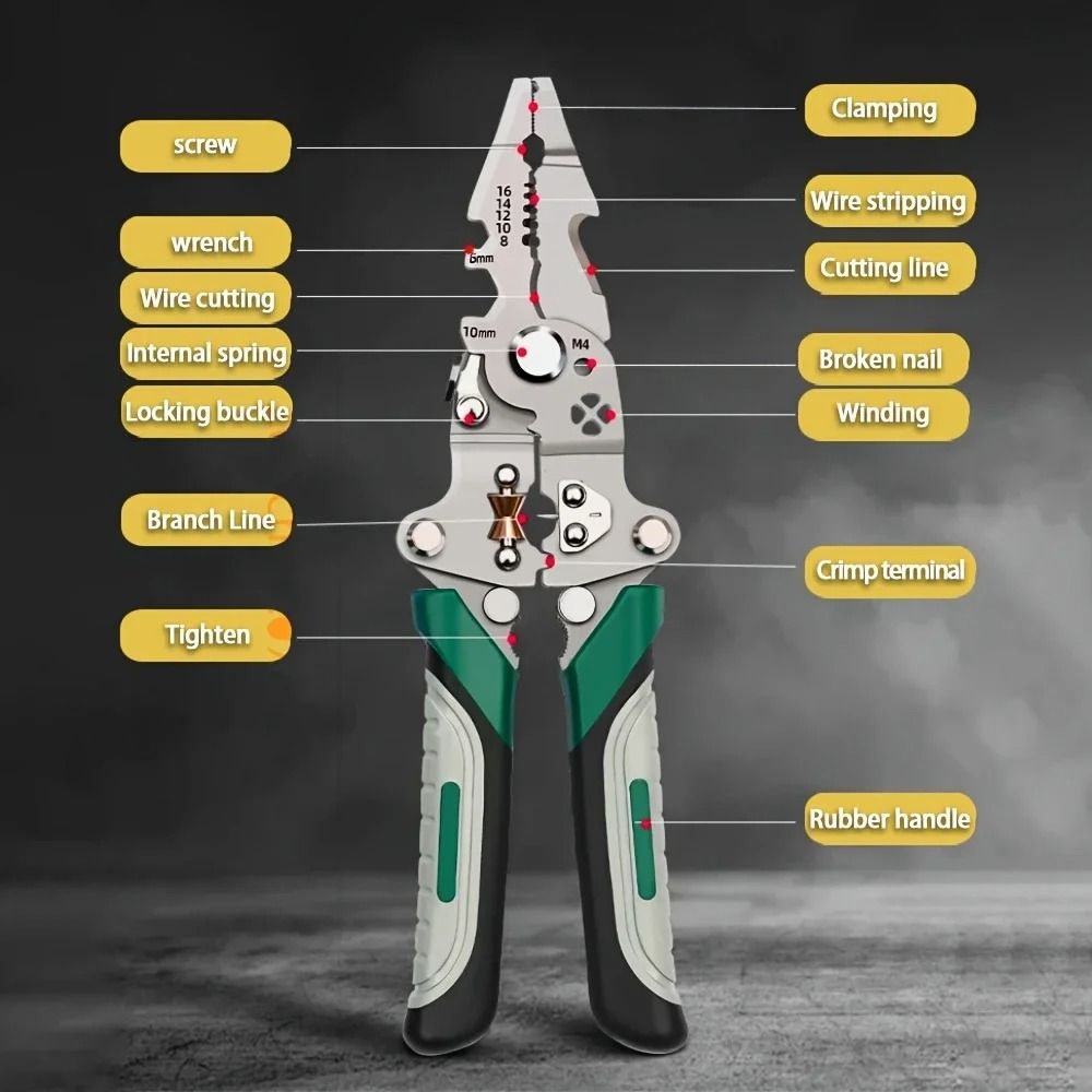Foldable Multi Function Wire Stripper Pliers