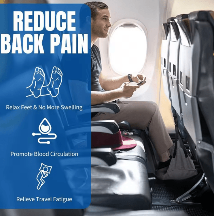 Portable Plane Foot Hammock – Adjustable Flight Foot Rest for Long Travel Comfort