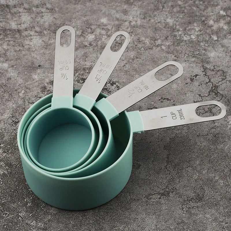 8PCS Stainless Steel Handle Measuring Cup and Spoon Set