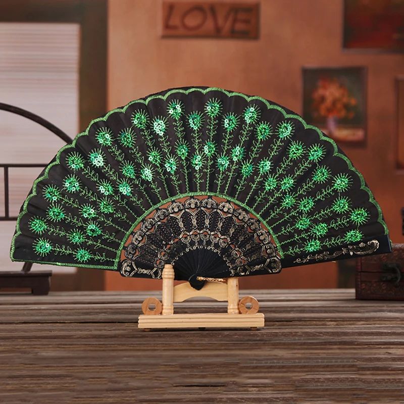 Chinese Style Embroidered Folding Hand Fan