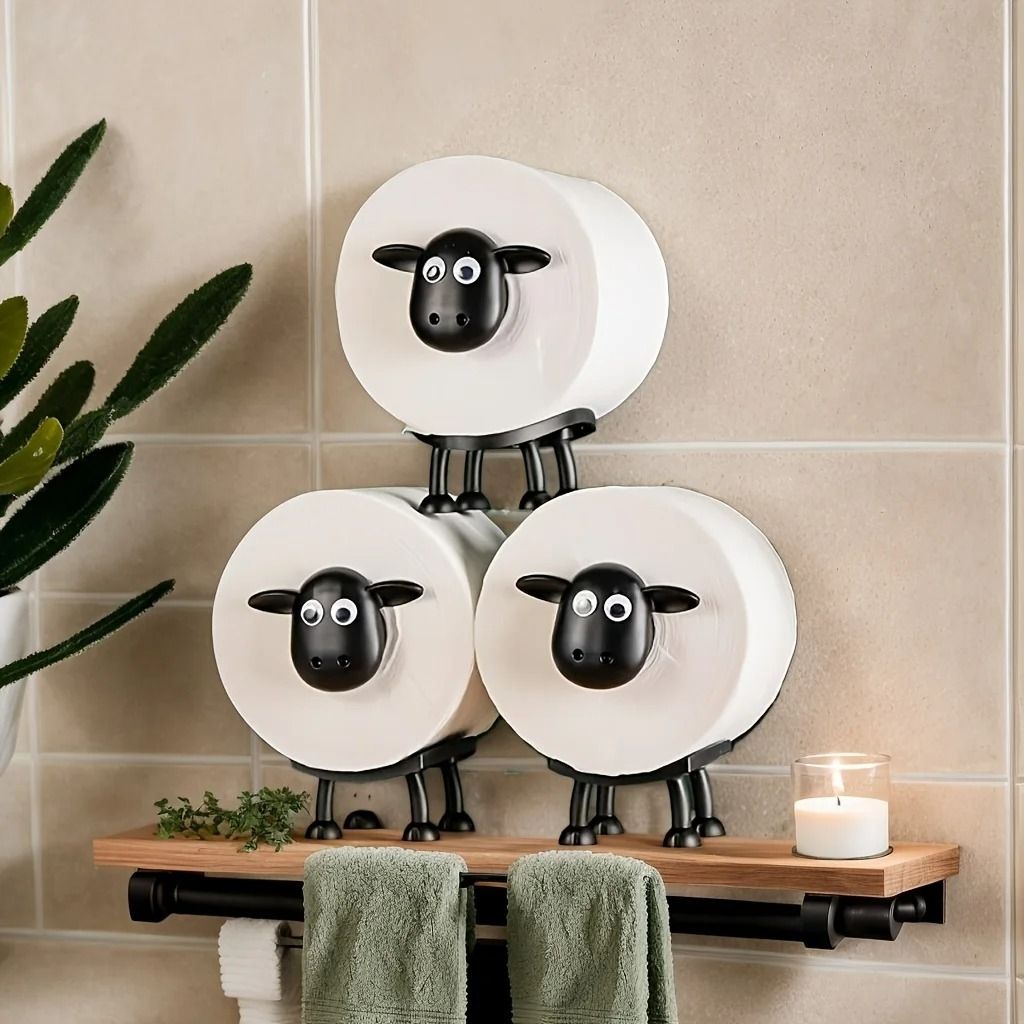 3D Printed Whimsical Sheep Toilet Paper Holder