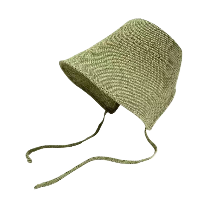 Elegant Linen Straw Regency Bonnet Wide Brim Sun Hat with Ribbon Tie