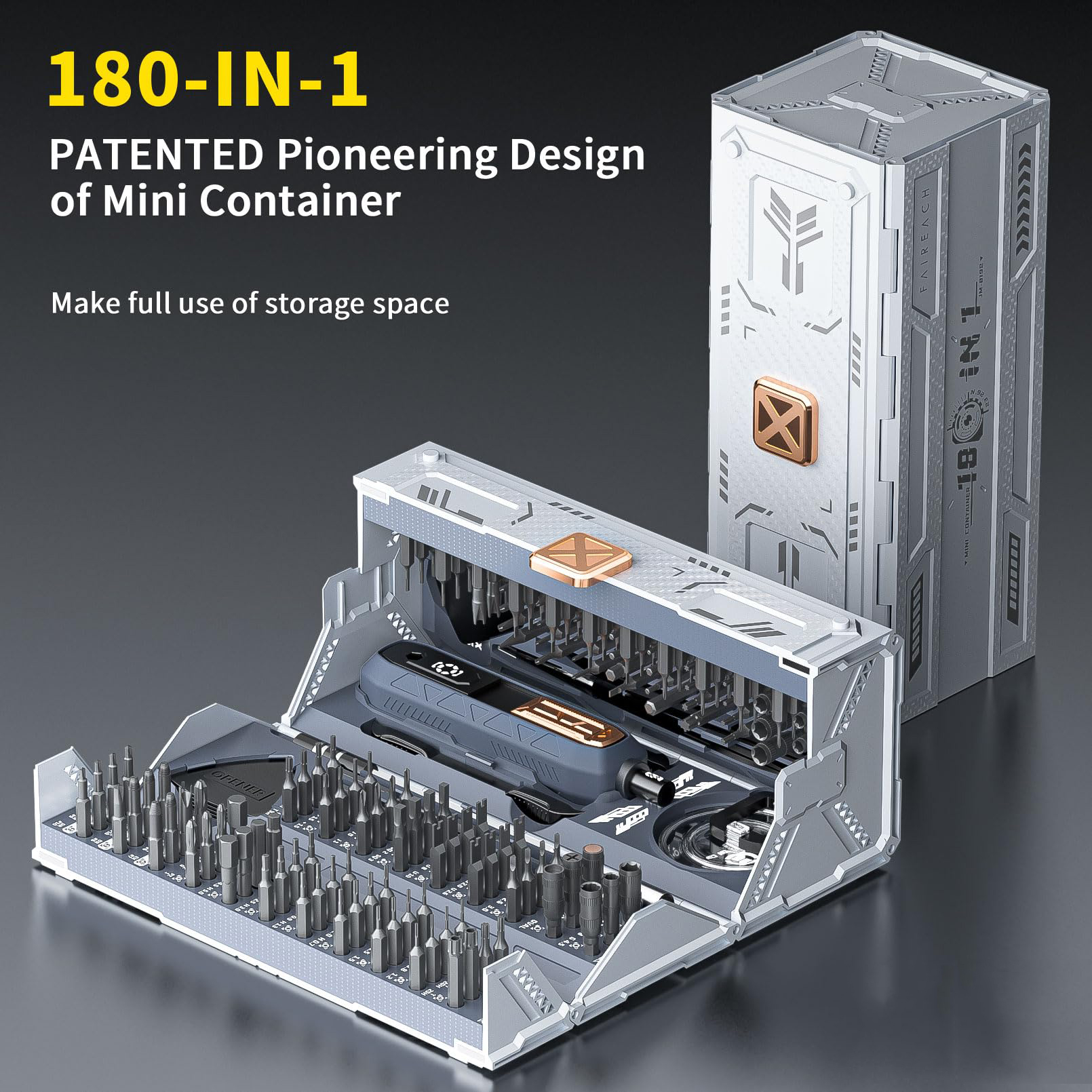 Precision Screwdriver Set with Magnetic Tips, Drill Bits for iPhone, Watch Glasses, Storage Box