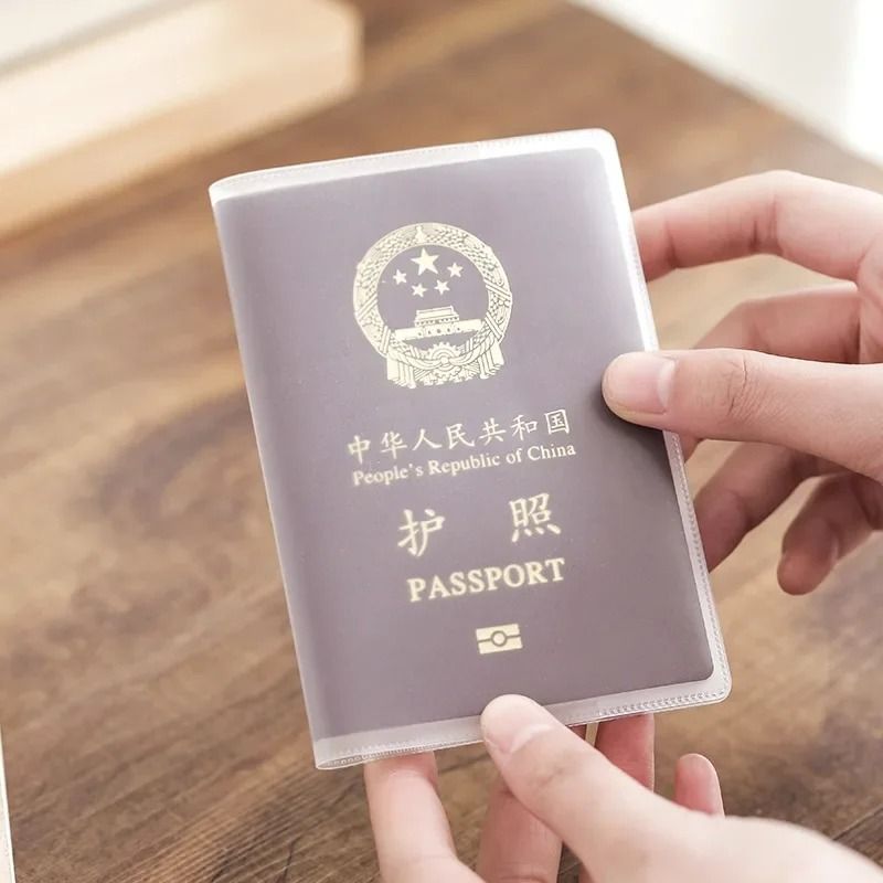 Transparent Frosted Passport Protective Cover Waterproof PVC Document Case for Travel