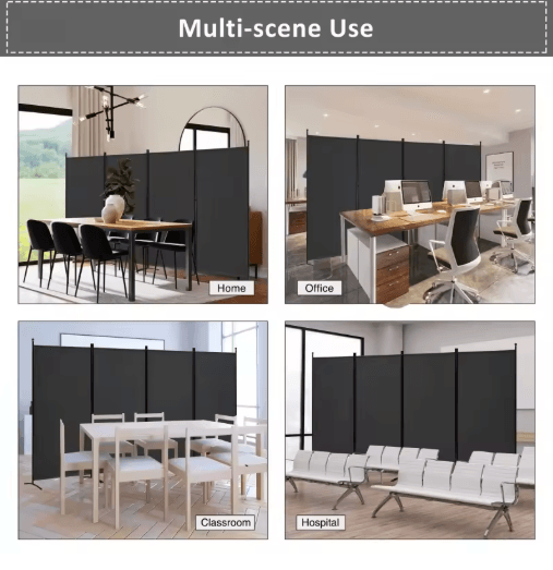 Iron Mobile Office Partition Screen Push Pull Folding Divider for Office and Hotel
