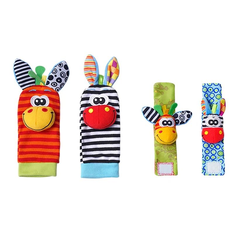 Baby Rattles Toys Set Wrist Rattle Socks and Foot Finder for Newborns