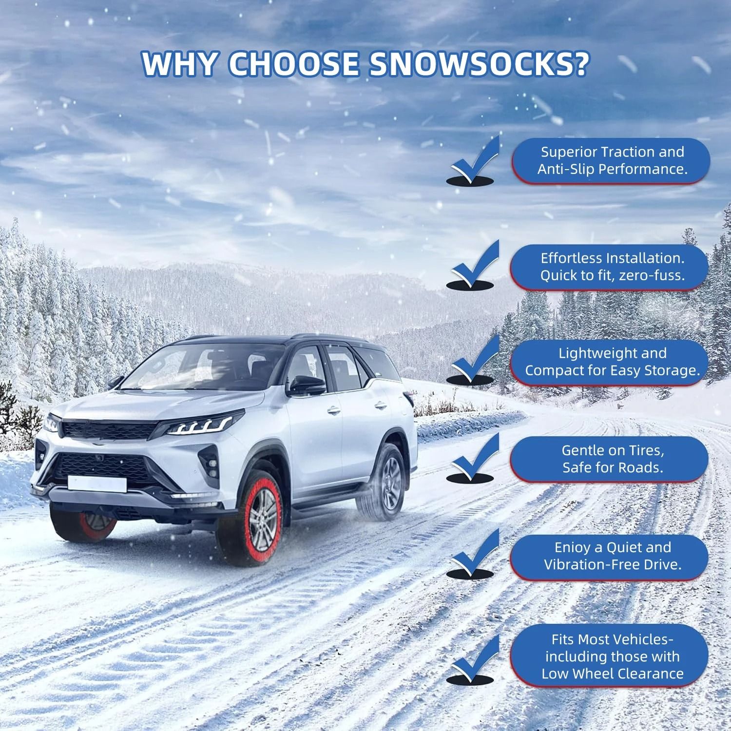 Emergency Tire Chain Snow Socks