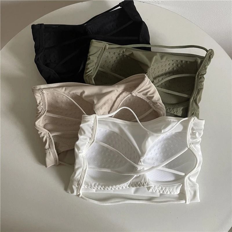 Seamless Ice Silk Tube Top - Strapless Push-Up Bralette & Lingerie
