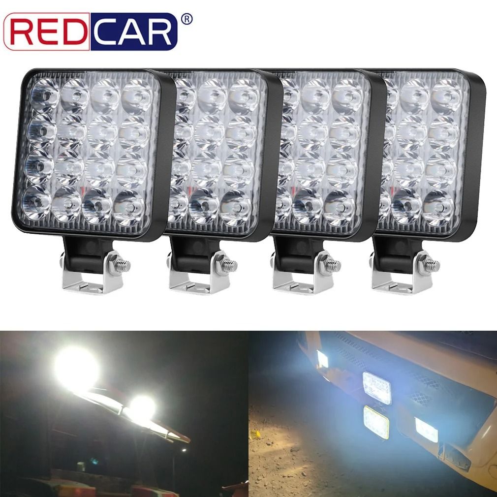 48W High-Intensity LED Work Light Bar | IP68 Waterproof Off-Road Spotlight for 4x4, Trucks & Tractors