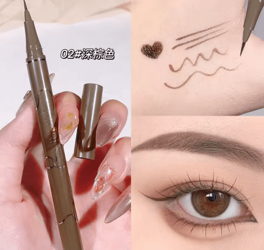 Slim Brown Liquid Eyeliner Waterproof Long Lasting Precision Pen