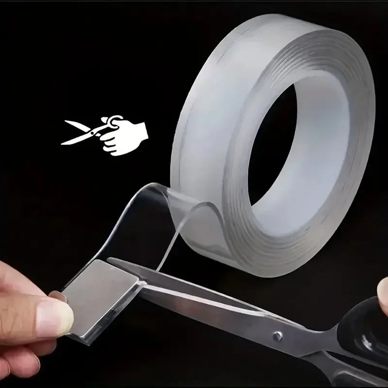 Transparent Double Sided Nano Tape Waterproof Reusable Mounting Tape Roll