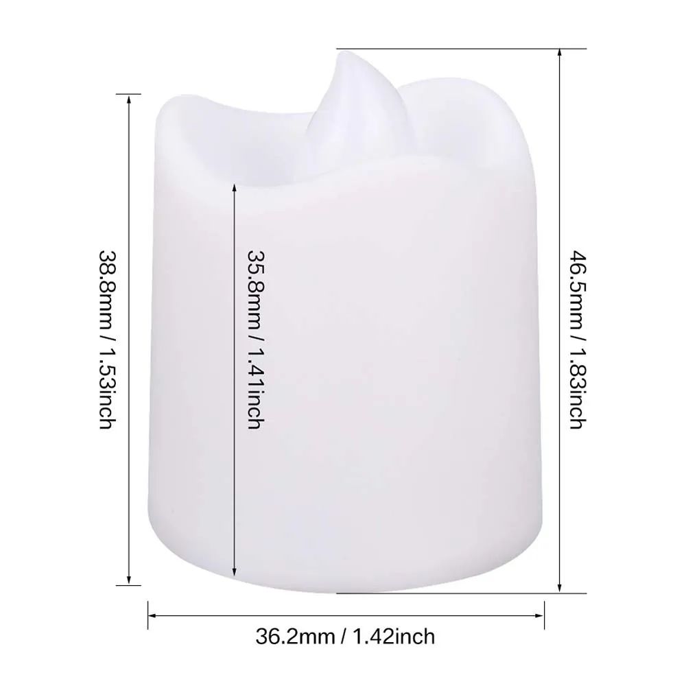 Flameless LED Tea Light Candles Set Warm White Battery Operated Lights