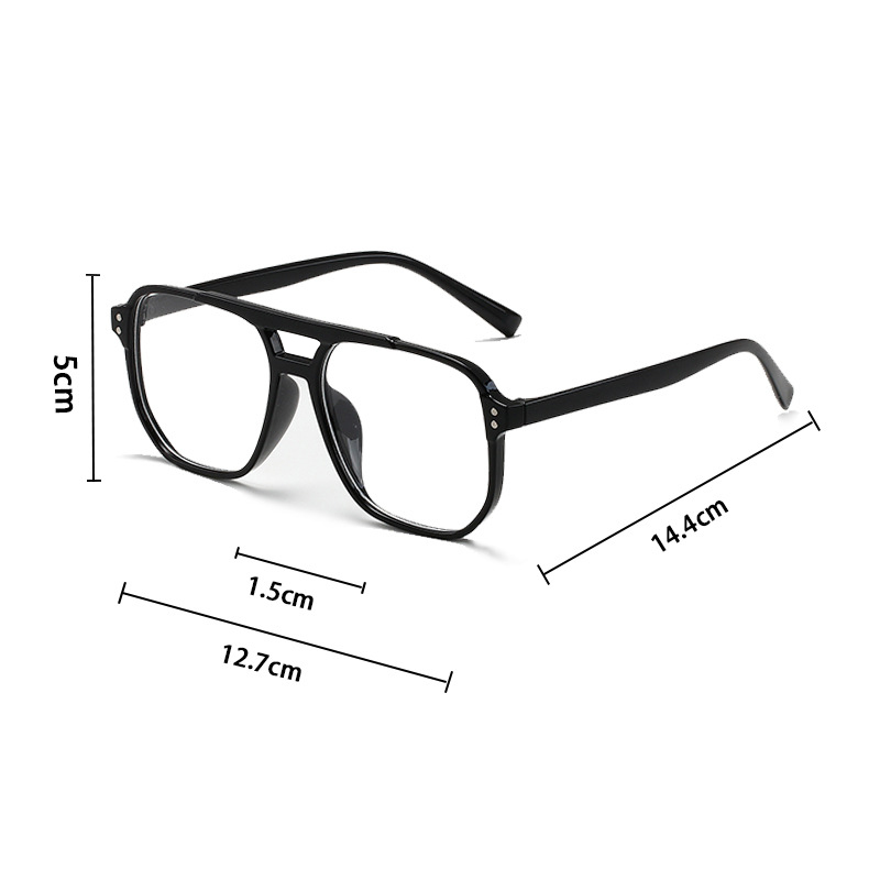 Women Square Sun Glasses, Retro Polygon Eyeglasses, Men Double Beam Sunglasses, Vintage Fashion Black Ladies Shades