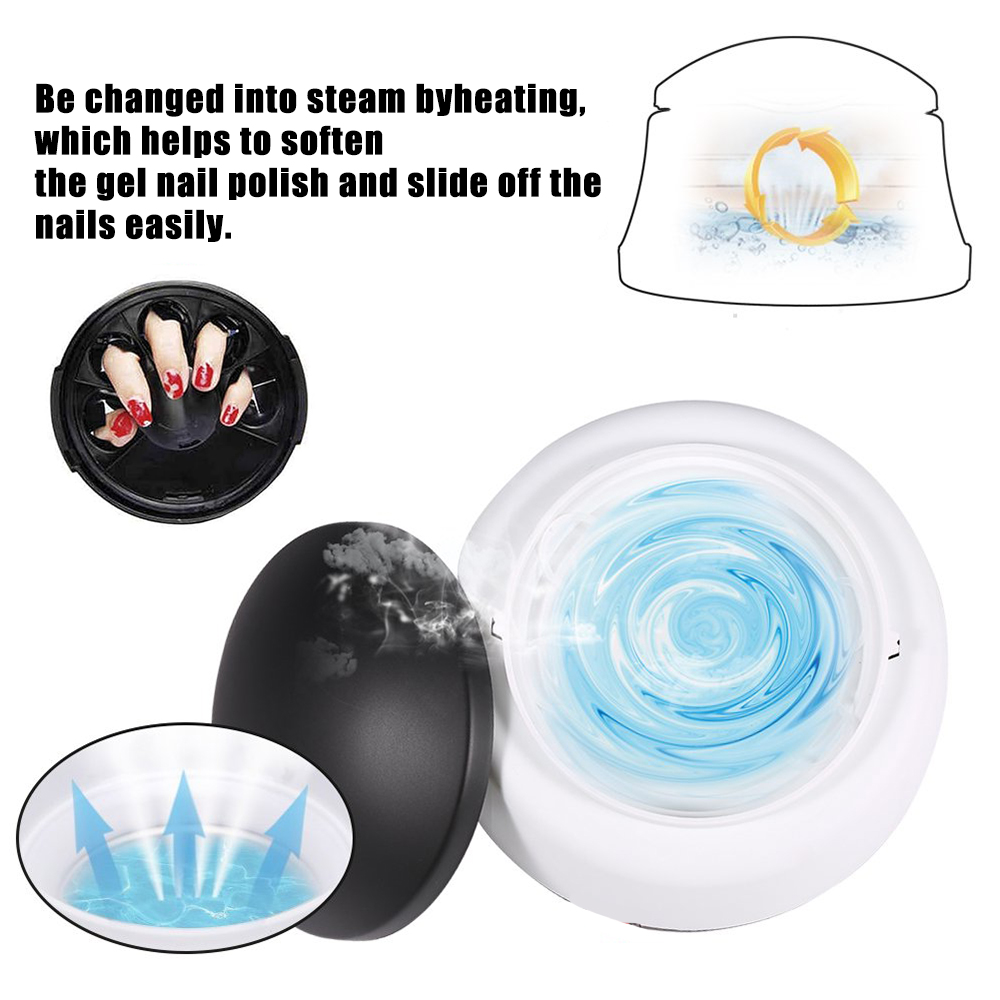 Steam Gel Nail Polish Remover Gel, Polishing Remover Electric Nail Enhancement Tool, Ideal for Nail Salons & Home Use