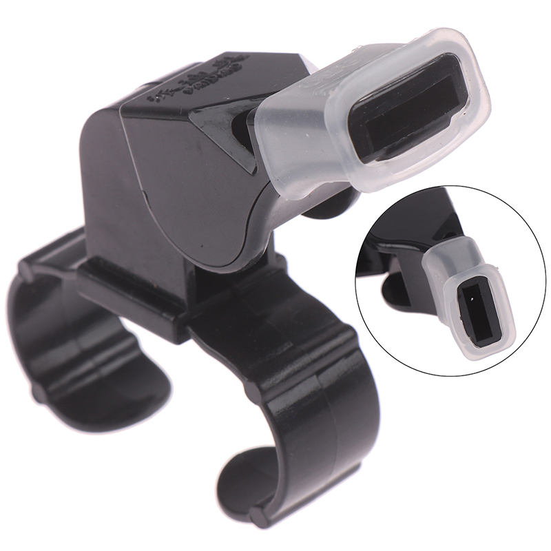 Professional Pealess Finger Grip Referee Whistle with Comfortable Mouth Grip