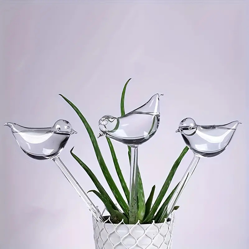 Lazy Water Dispenser Circula, Imitation Glass Plastic Bird Automatic Water Dispenser for Travel