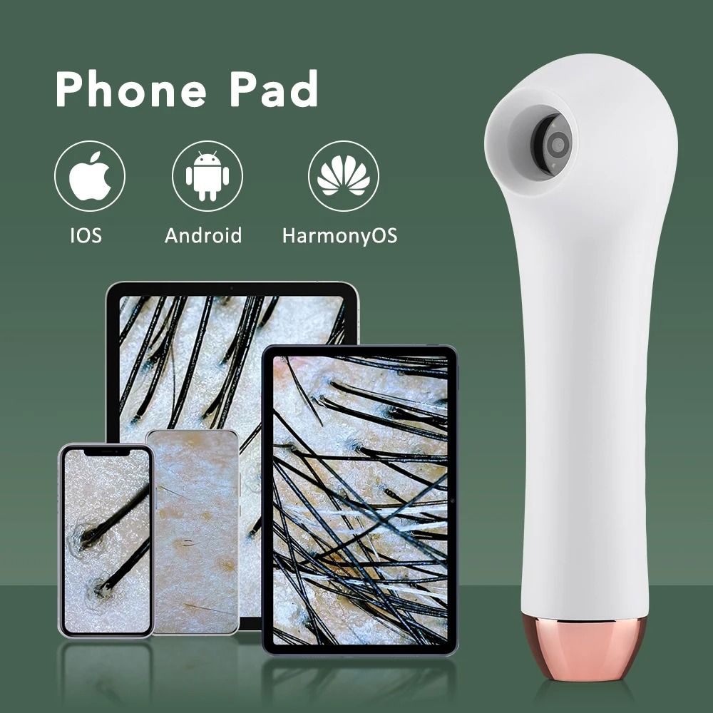 Wireless Scalp and Skin Analyzer with Phone and Tablet Connection