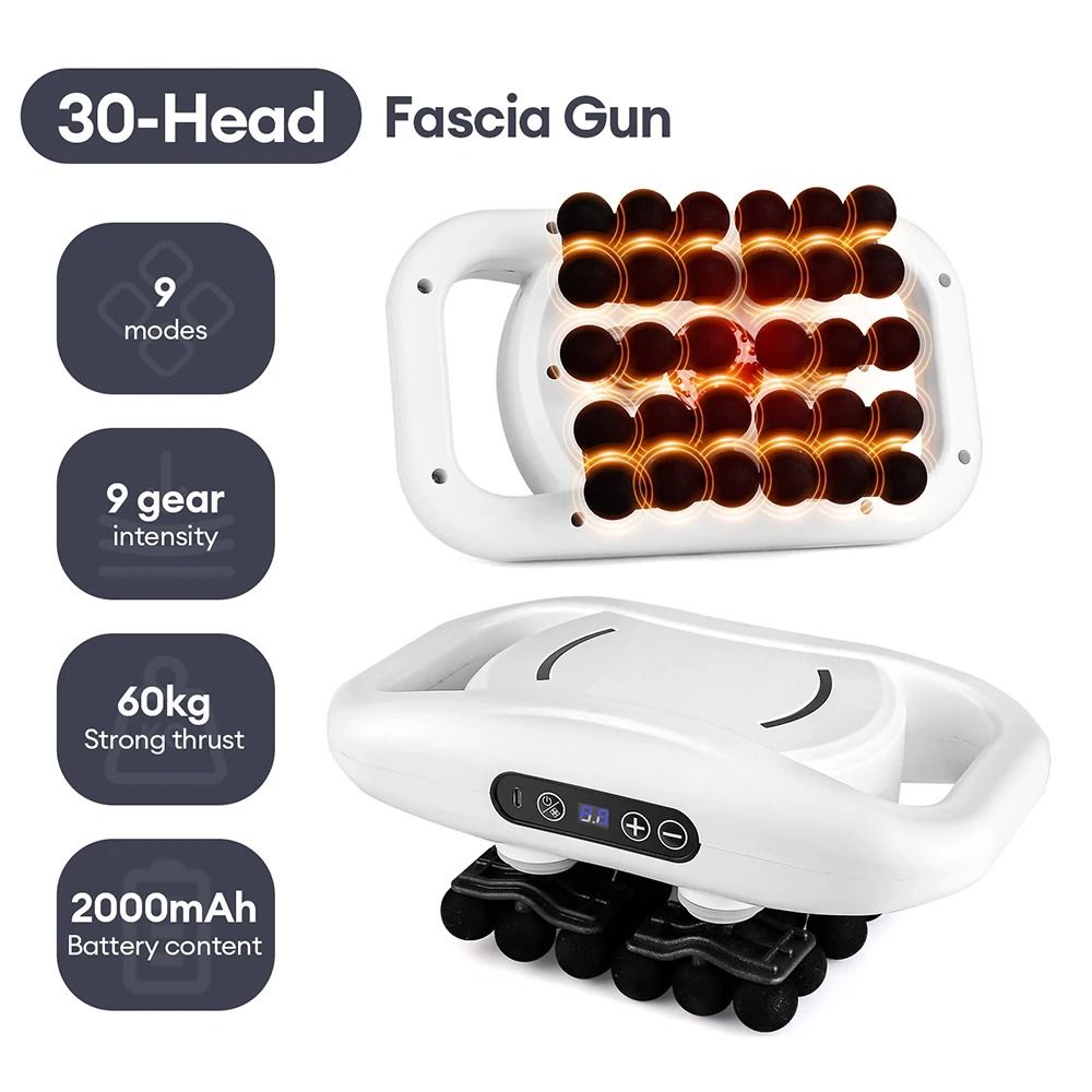 42 Heads Fascia Gun High Frequency Vibration Body Massage Gun Back and Waist Massager Neck Shoulder Massager Muscle