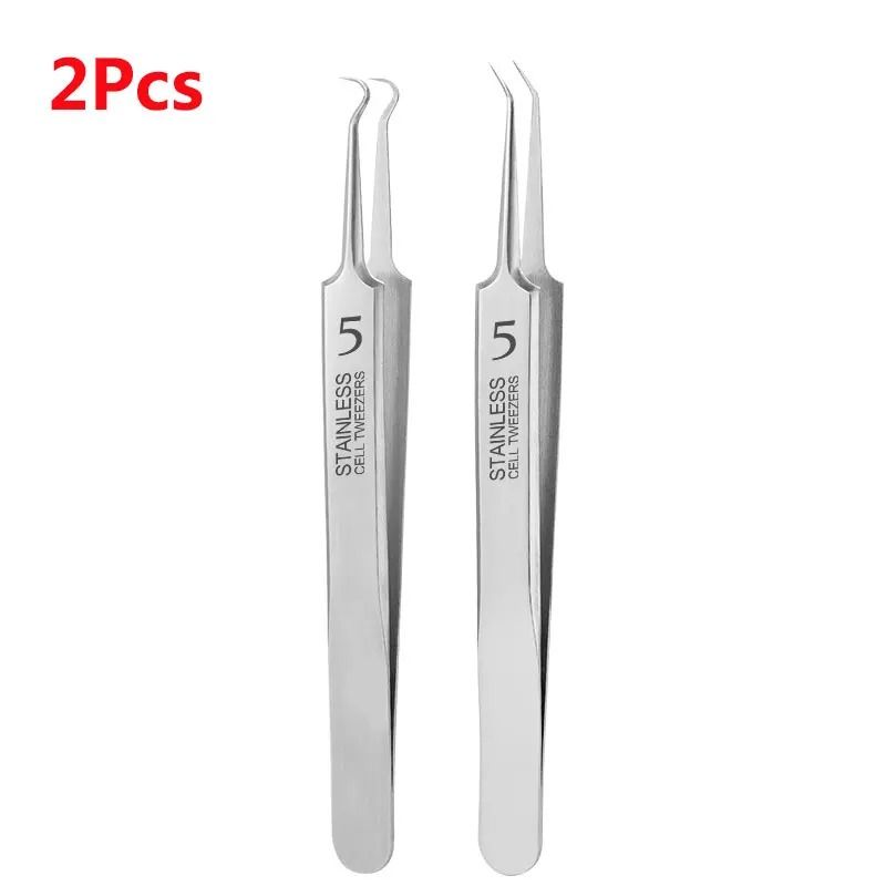 Precision Stainless Steel Blackhead and Acne Removal Tweezers