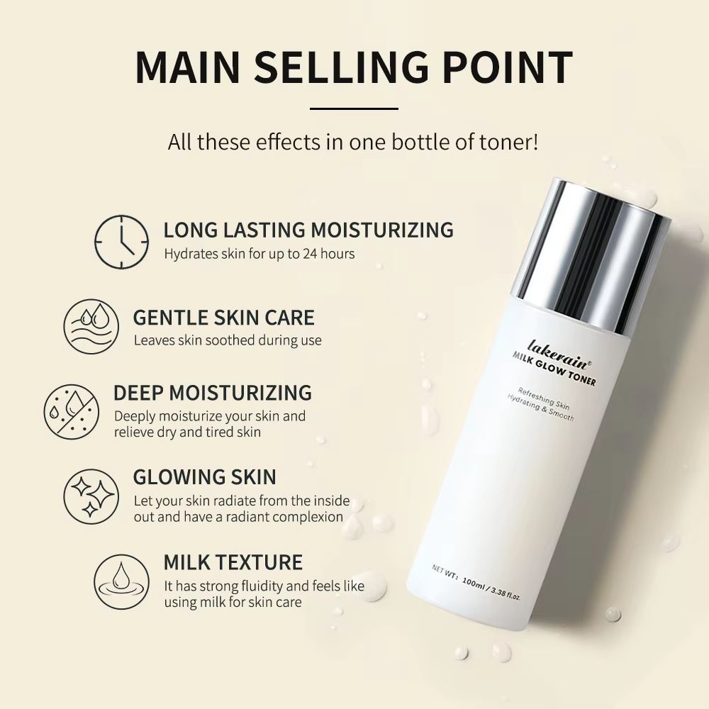 Milk Glow Brightening Toner – Hydrating Skincare to Relieve Dry, Tired Skin