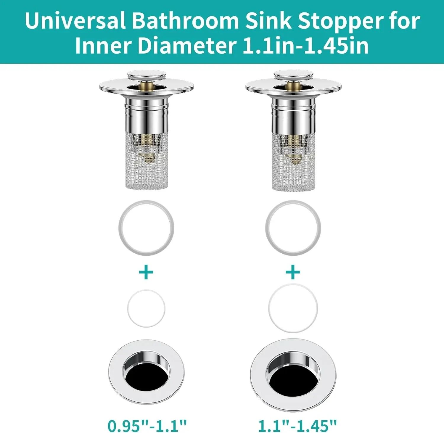 Sink Drain Filter Plug Hair Catcher and Stopper for Kitchen and Bathroom
