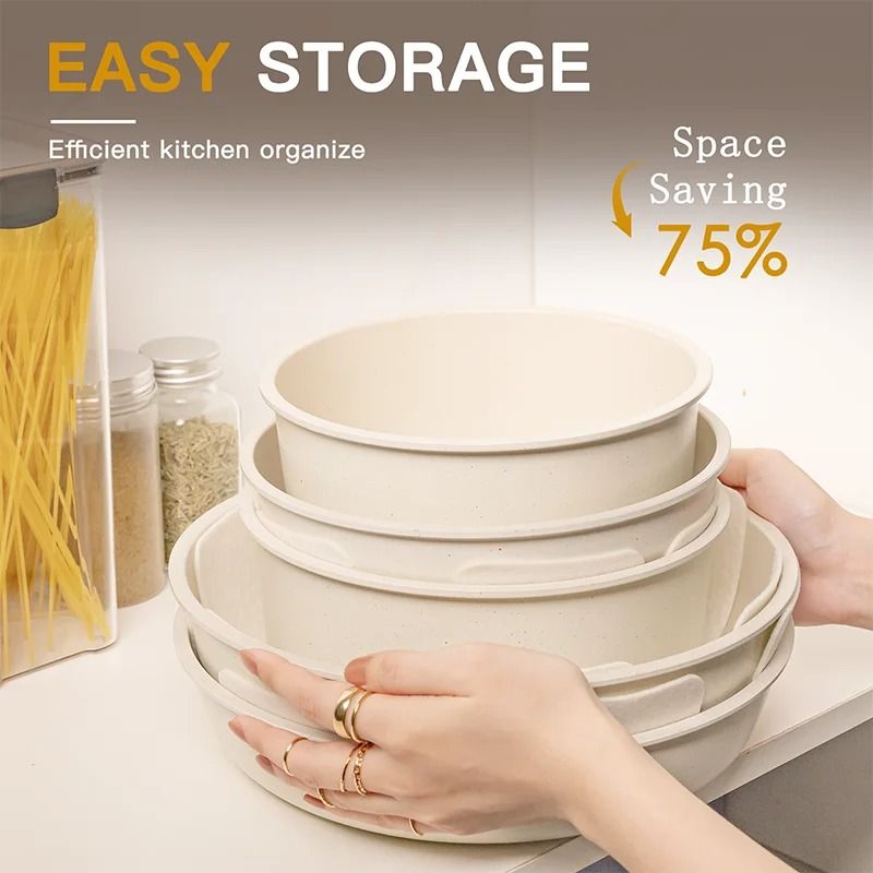21 Piece Ceramic Non Stick Cookware Set with Sensor Handles