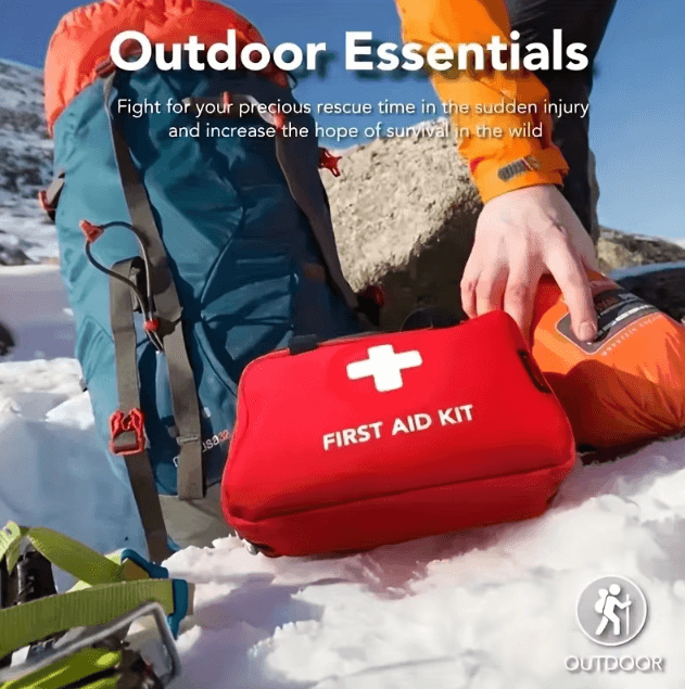 Premium Compact First Aid Kit – Trauma Medical Kit for Home, Car, Travel & Outdoor Emergencies