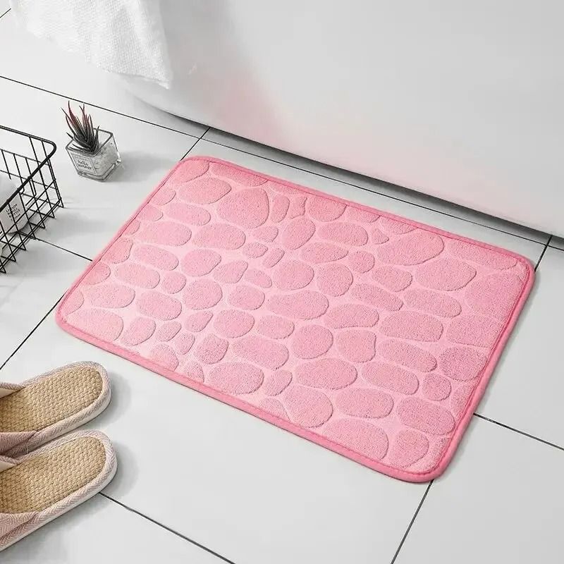 Embossed Pebble Fiber Carpet | Anti-Slip Bathroom & Living Room Mat