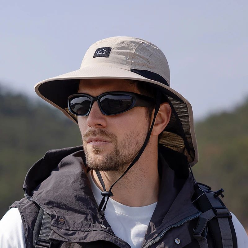 Outdoor Quick Dry Bucket Hat Wide Brim Sun Protection Fishing Hat
