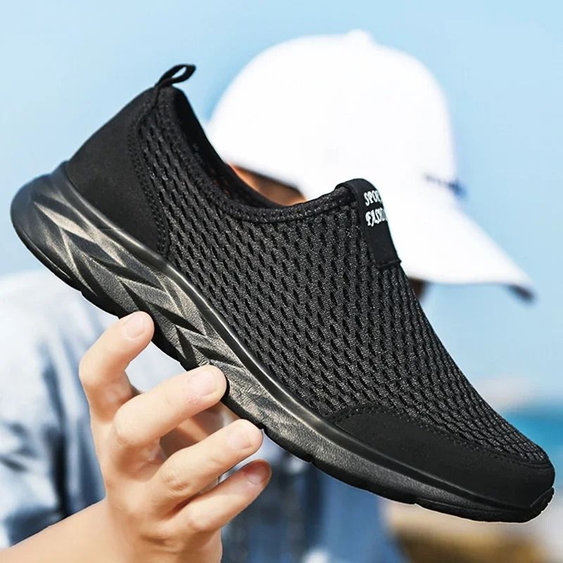 Men Breathable Walking Sneakers Lightweight Outdoor Summer Shoes Plus Size