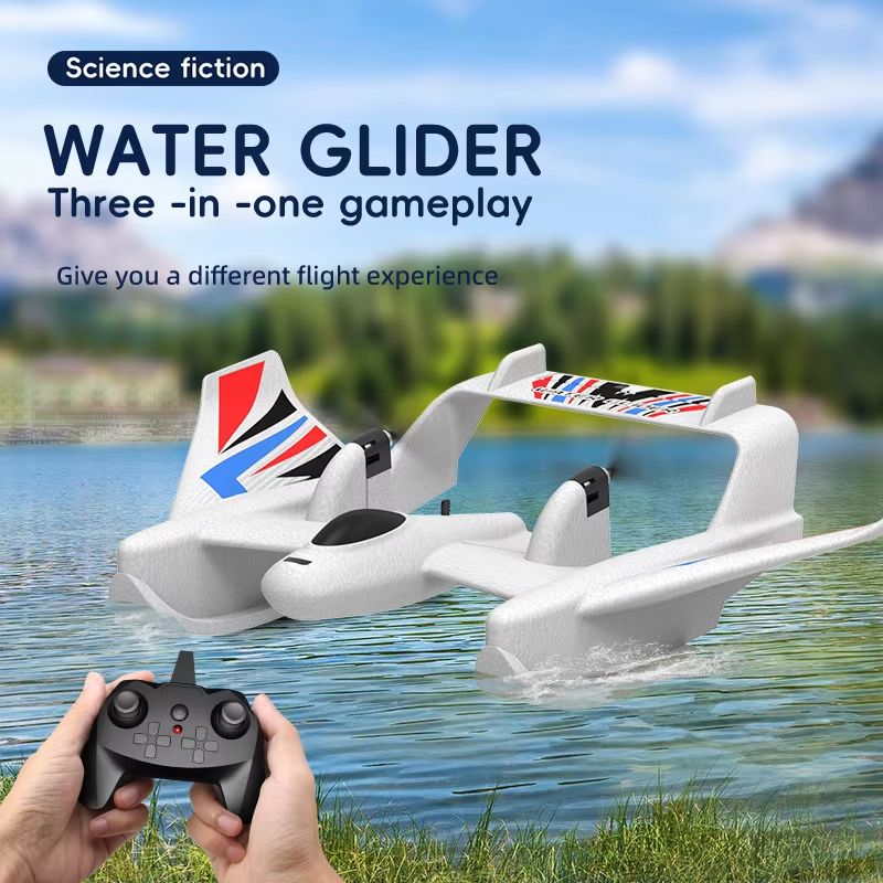 SkySurfer Amphibious RC Plane – Waterproof Gyro-Stabilized EPP Foam Aircraft for Land & Water Flying