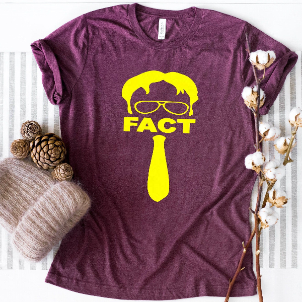 Fact Shirt The Office Lover Dwight Schrute Funny Quote Unisex Sitcom Fan Tee