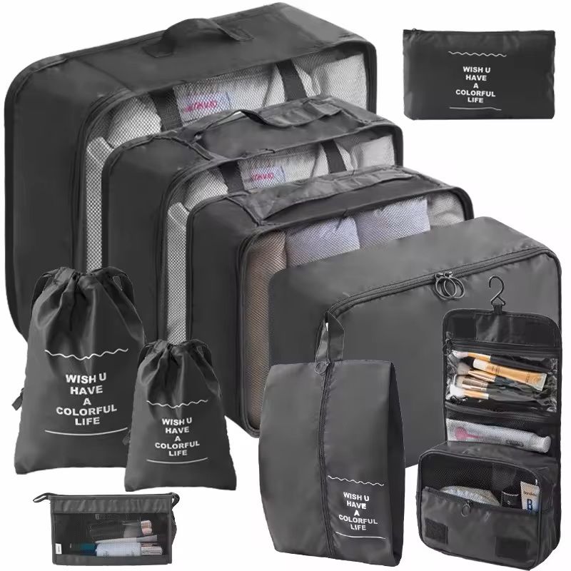 Travel Packing Cube Organizer Set with Shoe Pouch
