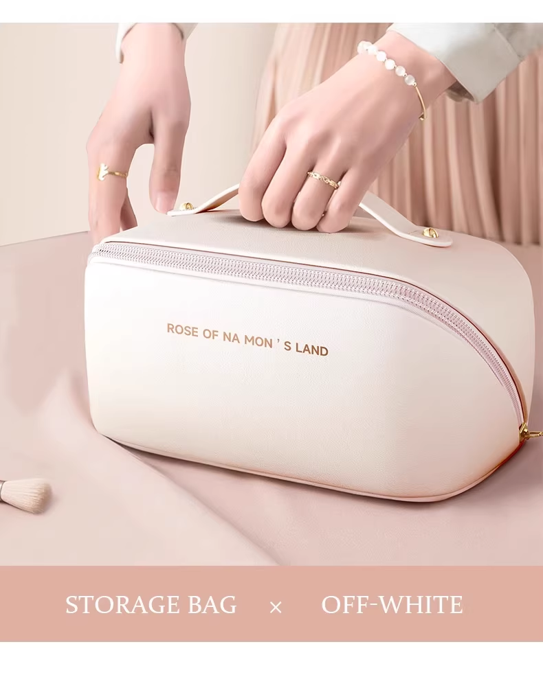 Women Luxury Makeup Organizer, Toiletry Kit Bag, Cosmetic Storage Case, Zipper Pouch for Travel