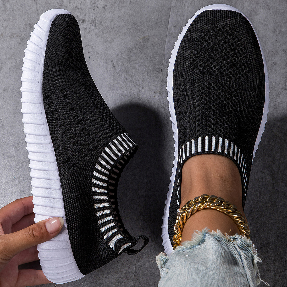 Lightweight Mesh Low Top Shoes, Women's Casual Lace Up Sneakers